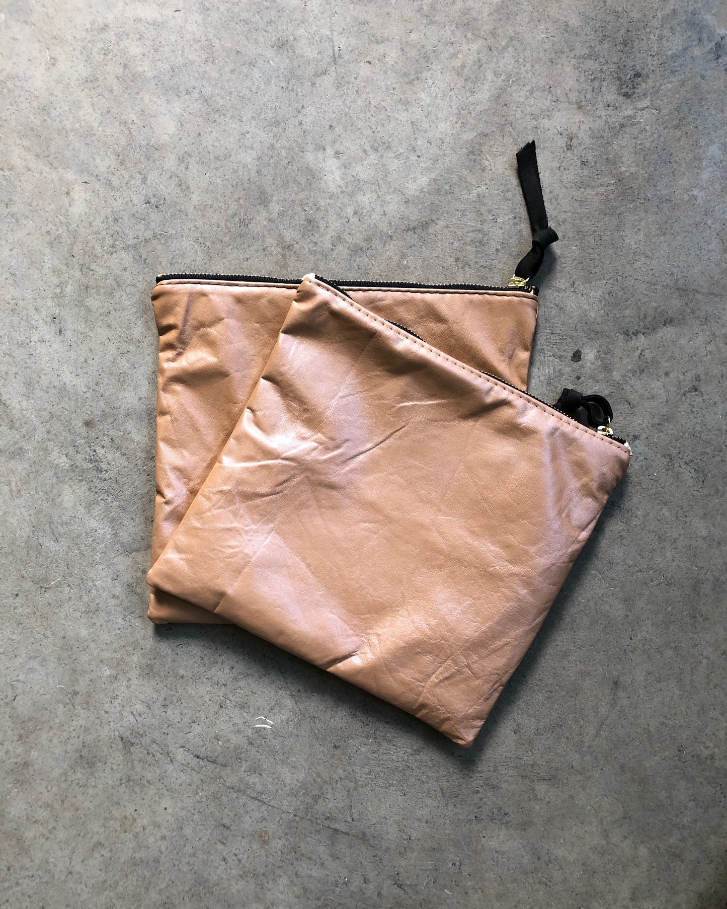 Butter Leather Clutch-Sand