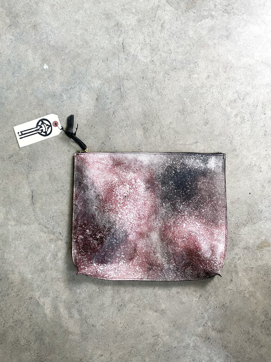 Galaxy Hand Painted Leather Clutch