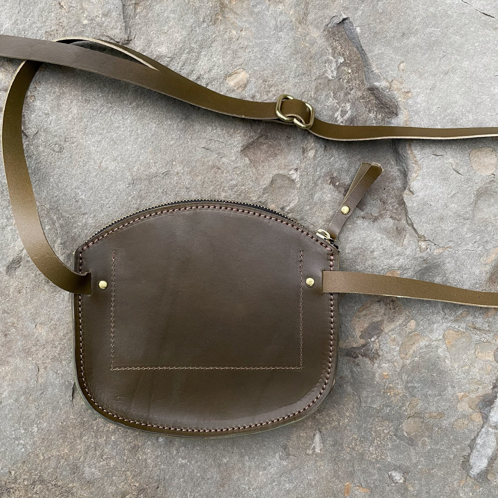 Handmade leather crossbody bag